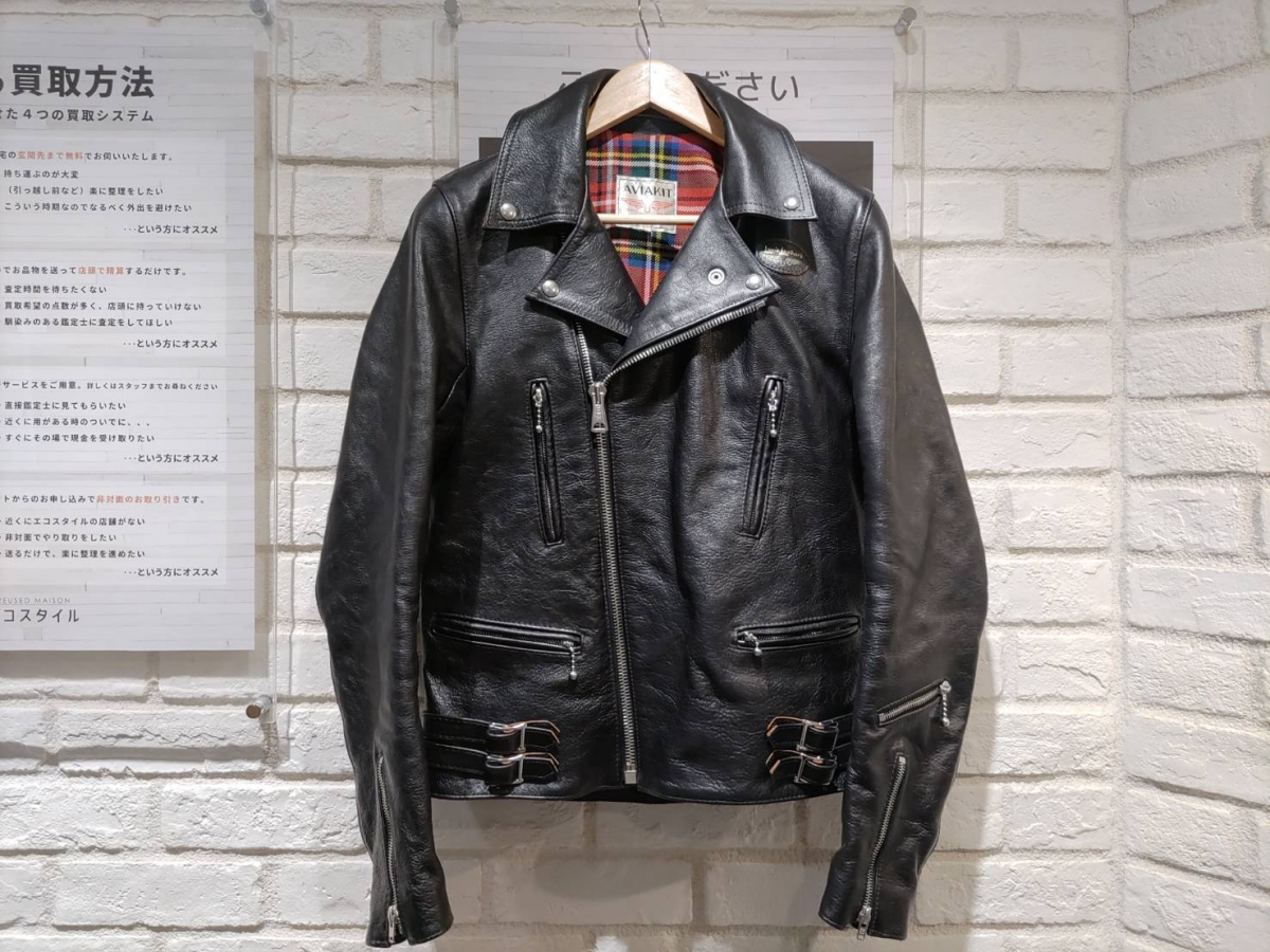 ルイスレザーの革ジャンを新宿店で買取。ベジカウ仕様のライトニングを