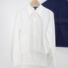 ルイヴィトン 18SS 白 モノグラム柄ブラウス/シャツ ※袖口汚レ 買取実績です。
