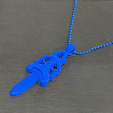 クロムハーツ ネオンブルー RUBBER LARGE DAGGER ネックレス 買取実績です。