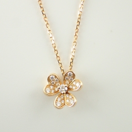 ヴァンクリーフ&アーペルのK18YG フリヴォル ミニ ダイヤ ネックレス 3.3gの買取実績です。