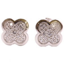 ヴァンクリーフ&アーペル 750WG ピュアアルハンブラ パヴェダイヤピアス 買取実績です。