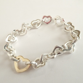 ティファニーのハートリンクブレスレット 925×K18の買取実績です。