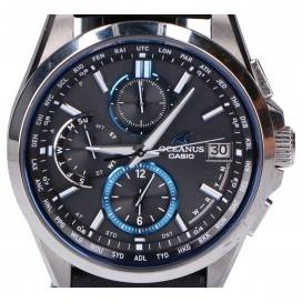 カシオのOCW-T2600L-1AJF オシアナス クラシックライン 牛革バンド ソーラー時計の買取実績です。