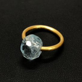 エツコソノベのK20YG 4.4g ラウンドカット アクアマリン リングの買取実績です。