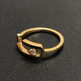 メシカのK18YG 2.3g ムーヴウノコレクション アディクションリングの買取実績です。