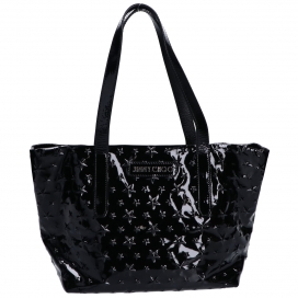 ジミーチュウの黒 エナメル スター ハンドバッグの買取実績です。