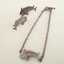 ジョージジェンセン イルカ シルバー ピアス&ブレスレット 計2点 買取実績です。