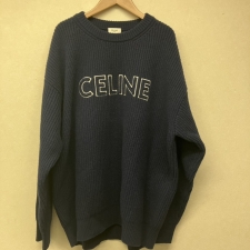 セリーヌ ネイビー オーバーサイズ クルーネックセーター RY02J0ZTQ 買取実績です。