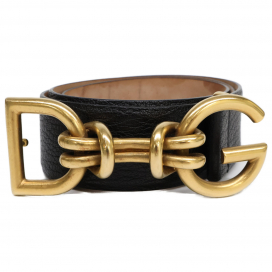 ドルチェ&ガッバーナのブラック ゴールド D&G バックル ベルトの買取実績です。
