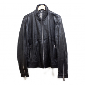 ドルチェ&ガッバーナの18AW G9LL5L/HULAZ-B スタンドカラー ラムレザー シングルライダースの買取実績です。