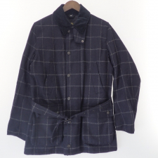 バブアー ネイビー  BEAUCHAMP チェックウール ジャケット 買取実績です。