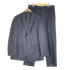 ヒューゴボスのブラック Paolini1/movio1 柄ストライプ シングル2B スーツの買取実績です。