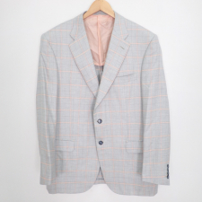 ブリオーニ 正規 グレー×ピンク CHIGI タータンチェック カシミヤ×シルク 3B ジャケット 買取実績です。