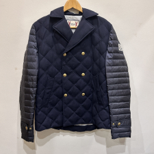 モンクレール ガムブルー GAMME BLEU アームナイロン切替 ウール ダウンジャケット 買取実績です。