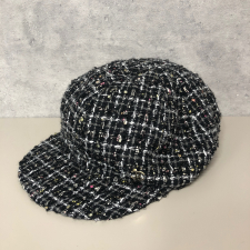 シャネル 2023-2024AW メティエダールコレクション ブラック コットンウール ツイードキャップ 買取実績です。