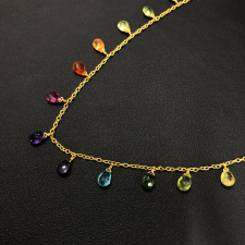 マリーエレーヌドゥタイヤック YG 8.0g マルチカラーストーン レインボーネックレス 買取実績です。