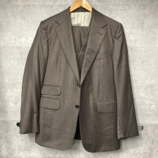 ダンヒル ウールシルクカシミヤ BELGRVIA ストライプ3Pスーツ 922D35 31WRDI 買取実績です。