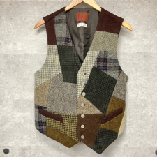 パパス マルチカラーツイード パッチワークベスト D0434FV008A 買取実績です。