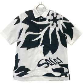 サカイの24SS オフホワイト×ブラック フローラル刺繍 コットン ポプリンシャツ 24-03282Mの買取実績です。