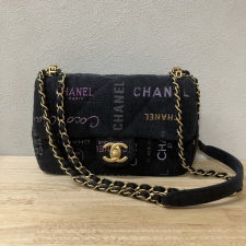 シャネル 22SS AS3134 プリントデニム G金具 ミニマトラッセ22 チェーンショルダーバッグ Sフラップ 買取実績です。