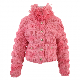 シャネルのピンク ウールxアルパカ ニットブルゾン P65583の買取実績です。