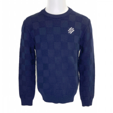 ルイヴィトン 24AW ネイビー 1AFIVK ダミエ プルオーバー ウィズパールシグネチャー 長袖ニット 買取実績です。