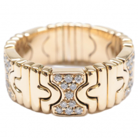 ブルガリの750YG ダイヤモンドリング パレンテシの買取実績です。