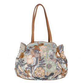 ジャマンピュエッシュのビーズ×スパンコール フラワー刺繡 トートバッグの買取実績です。