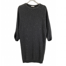 ブルネロクチネリ チャコール スパンコール カシミヤニットワンピース 買取実績です。