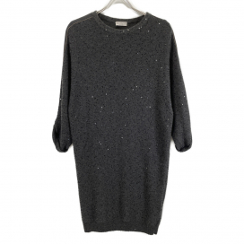 ブルネロクチネリのチャコール スパンコール カシミヤニットワンピースの買取実績です。