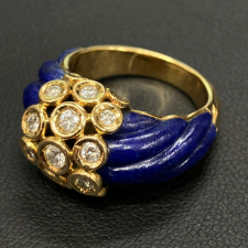 ヴァンクリーフ&アーペル K18 ラピスラズリ×ダイヤモンドリング 買取実績です。