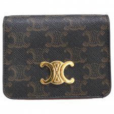 セリーヌ トリオンフ キャンバス コンパクトウォレット 買取実績です。