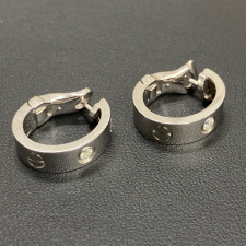 カルティエ 750WG 1Pダイヤモンド ピアス 買取実績です。