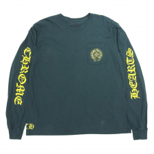 クロムハーツ グリーン コットン ホースシュープリント ロングTシャツ 買取実績です。