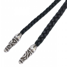 クロムハーツ シルバー×レザー レザーブレード ボロチップ ネックレス 買取実績です。