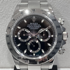 ロレックス デイトナ 黒文字盤 ランダム SS 自動巻き時計 116520 買取実績です。