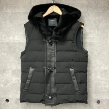 エンメティ ムートンレザー ×ナイロン フーディーダウンベスト DANIEL 買取実績です。