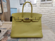 エルメス □O刻印 P金具 エプソン ジョーヌプッサン バーキン35 買取実績です。