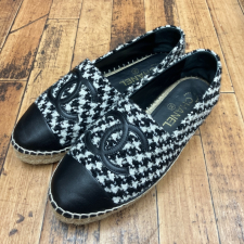 シャネル 千鳥柄ツイード素材 エスパドリーユシューズ 22B G29762Y56139 買取実績です。