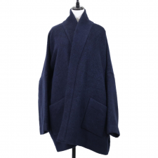 ザロウ ネイビー カシミヤ×アルパカ混 ロングコート 6600 W2242 買取実績です。
