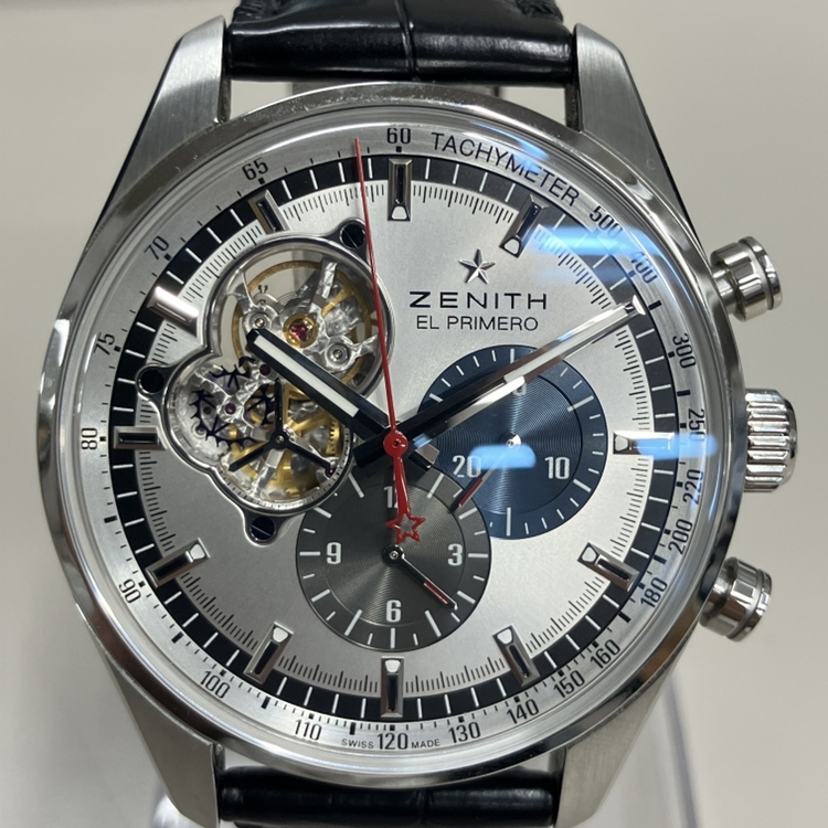 ゼニスを銀座で買取。ステンレス素材のエルプリメロクロノマスター