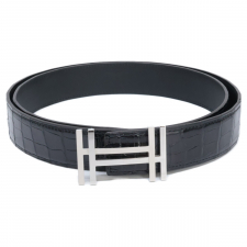 エルメス D刻印 アッシュ・オ・カレ クロコダイル ポロサス ベルト 買取実績です。