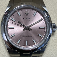 ロレックス SS ランダム ピンク文字盤 自動巻き時計 276200 買取実績です。