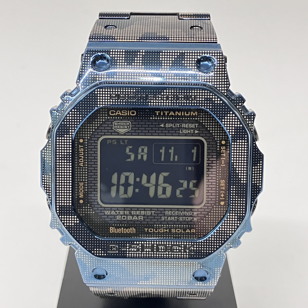ジーショックを浜松入野で買取。ブルーカラーのフルメタルでカモフラ 