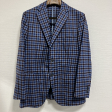 ベルベスト ブルー×ブラウン ウール チェック 3Bジャケット JACKET IN THE BOX 買取実績です。