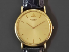 セイコー 8J80-7000 18KT YG バーインデックス クォーツ 買取実績です。