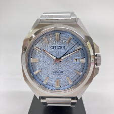 シチズン SS アイスブルー文字盤 Series8 自動巻き時計 NB6051-59L 買取実績です。