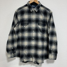 ラルフローレン RL WESTERN ブラック オンブレチェック ウエスタンシャツ 買取実績です。