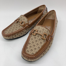 フェラガモ ベージュ キャンバス×パテント ガンチーニデザイン ドライビングシューズ 買取実績です。