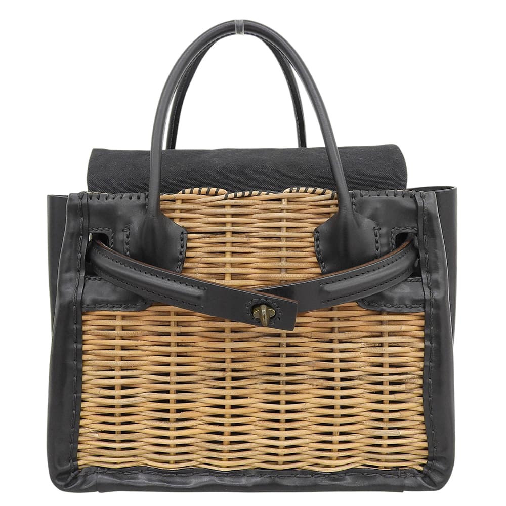 極美品　ebagos オイルショルダーミニ 紅籐 ブラック エバゴス　黒 ebagos オイルショルダーミニ 紅籐 ブラック 【公式通販】
